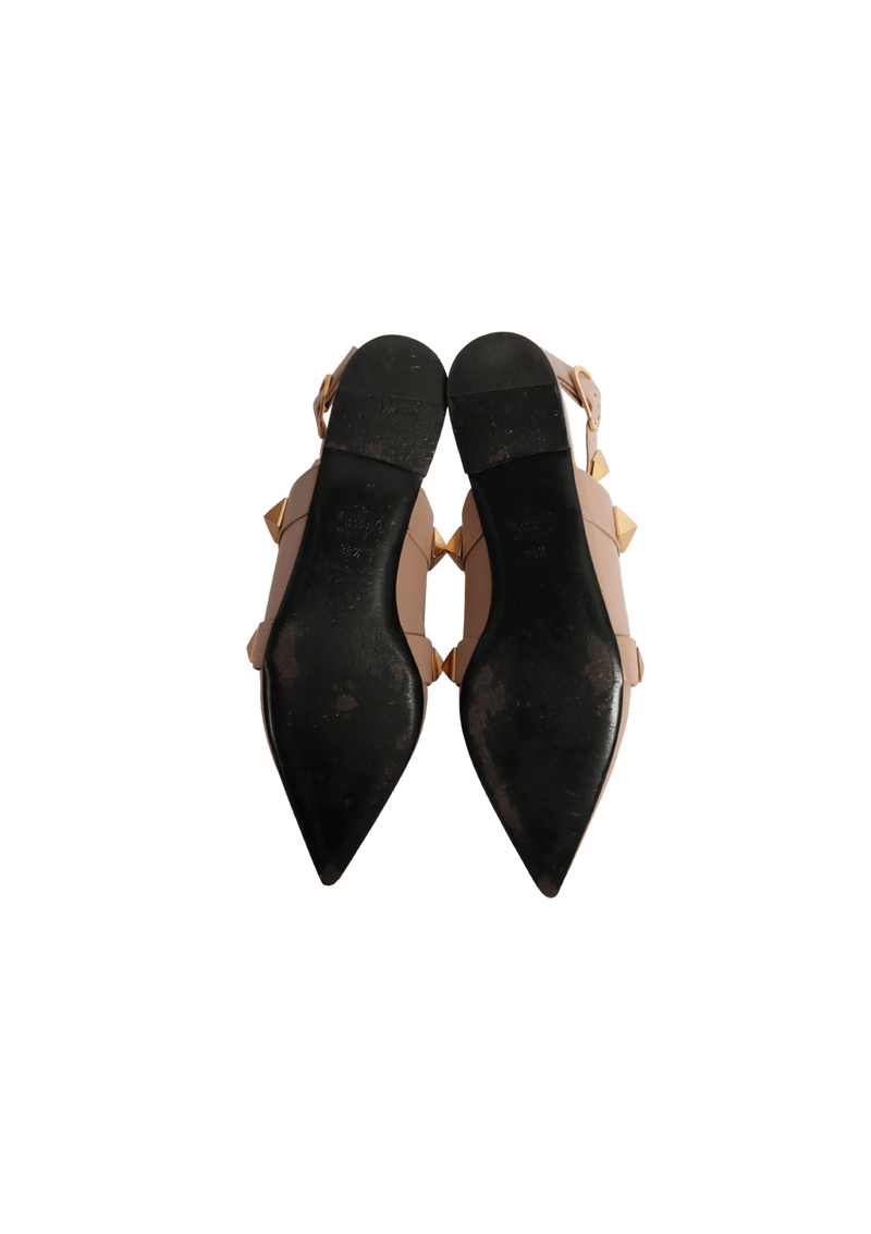 ROMAN STUD FLAT MULES 36.5