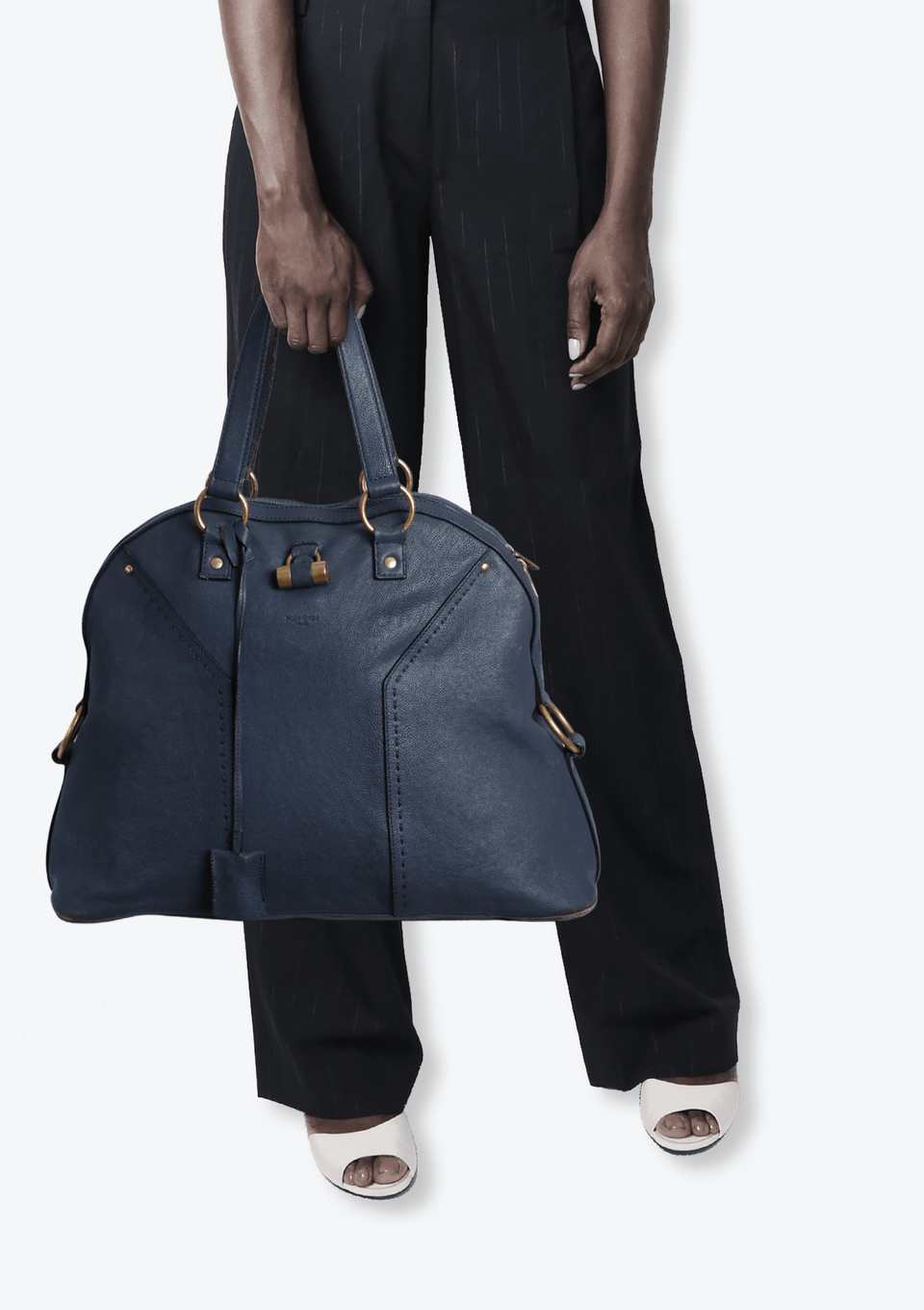 BOLSA YVES SAINT LAURENT RIVE GAUCHE MUSE BAG AZUL ORIGINAL – Gringa