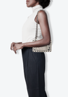 EMBROIDERED FLORAL J'ADIOR CHAIN FLAP BAG MINI