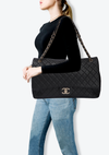 XXL TRAVEL CLASSIC SINGLE FLAP LAMBSKIN BAG