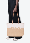 RAFFIA LOGO TOTE BAG