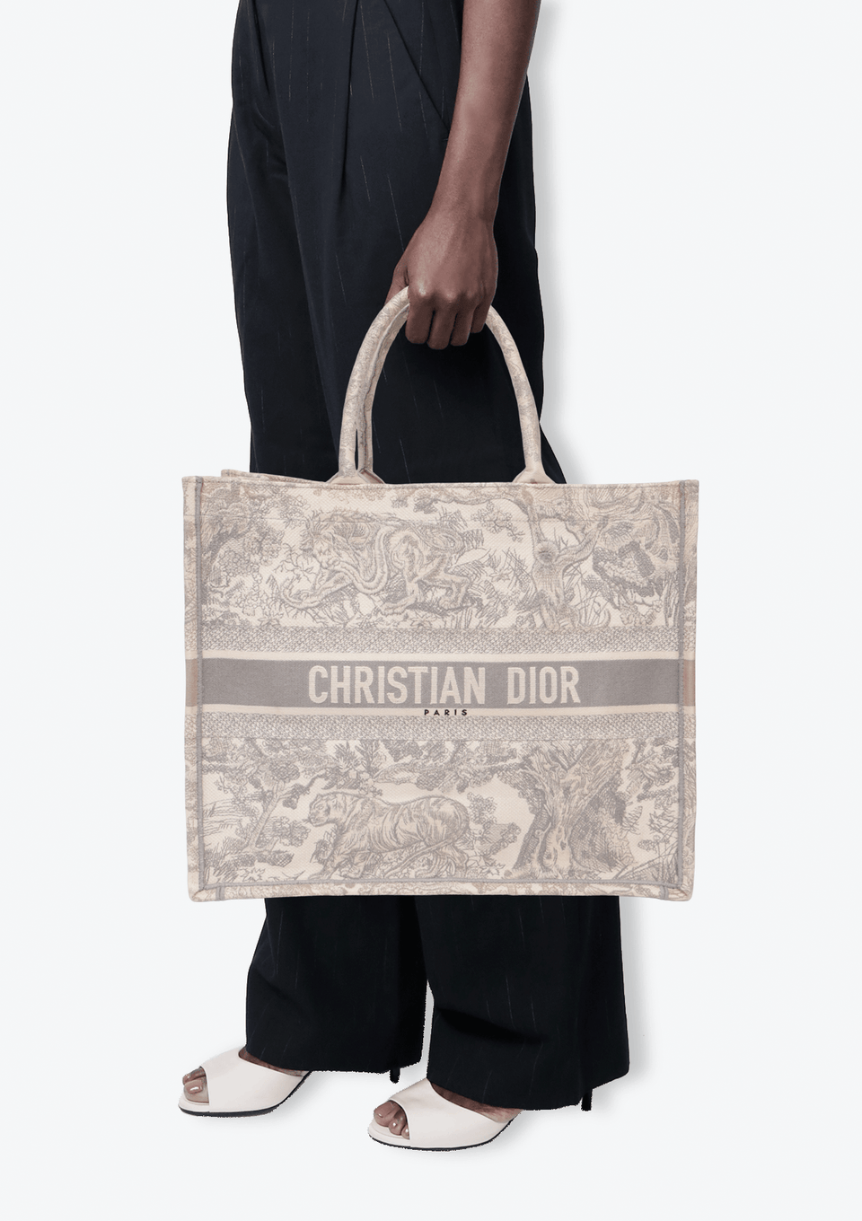 BOLSA CHRISTIAN DIOR LARGE BOOK TOTE TOILE DE JOUY CINZA ORIGINAL BOLSA CHRISTIAN DIOR LARGE BOOK TOTE TOILE DE JOUY CINZA ORIGINAL