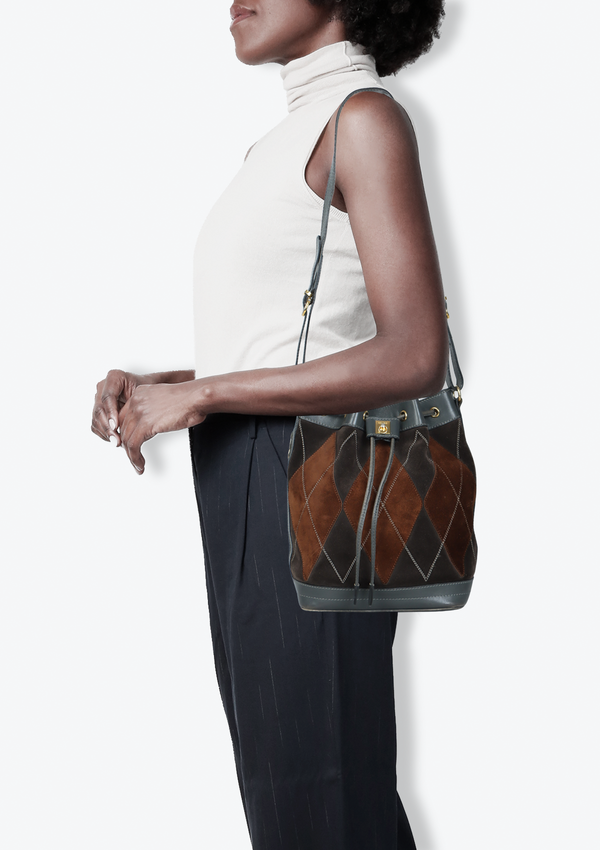 VINTAGE LEATHER BUCKET BAG