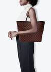 DAMIER ÉBÈNE NEVERFULL MM W/ POUCH