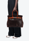 BICOLOR SHINY POROSUS CROCODILE BIRKIN 35