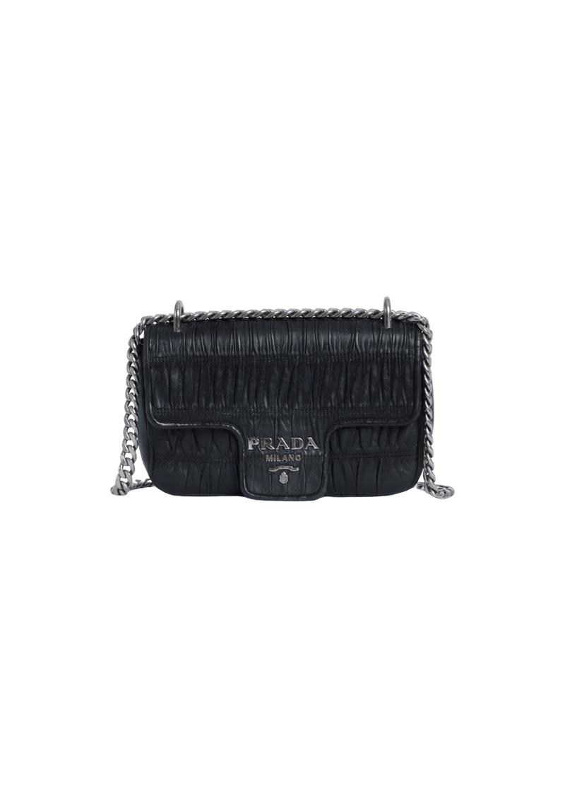 NAPPA GAUFRE CHAIN FLAP BAG