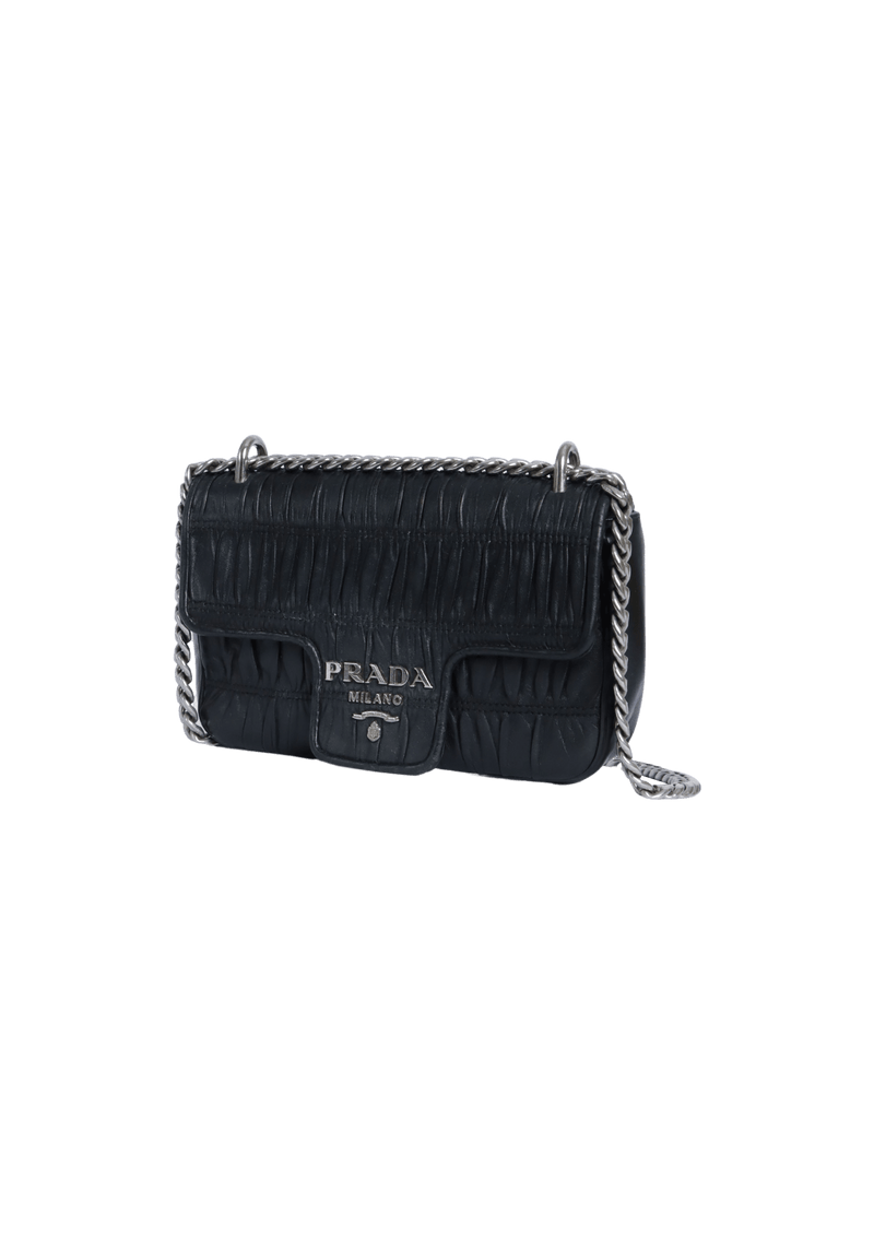 NAPPA GAUFRE CHAIN FLAP BAG