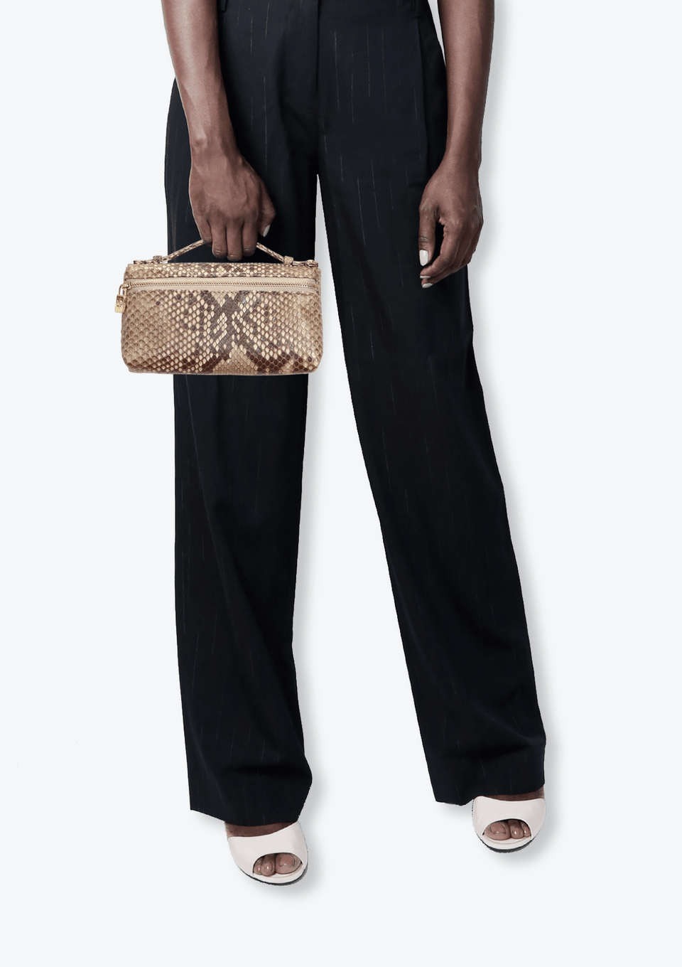NÉCESSAIRE LORO PIANA L16 PICCOLO PITONE POUCH ANIMAL PRINT