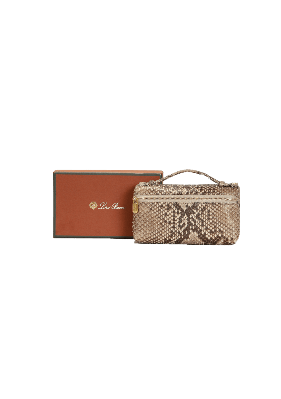 NÉCESSAIRE LORO PIANA L16 PICCOLO PITONE POUCH ANIMAL PRINT