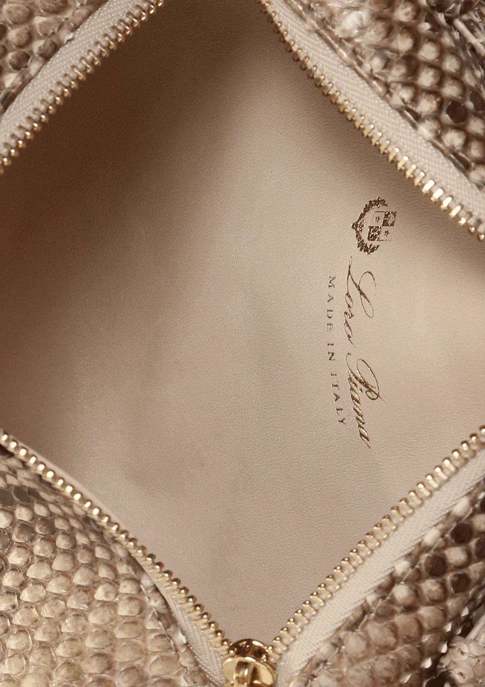 NÉCESSAIRE LORO PIANA L16 PICCOLO PITONE POUCH ANIMAL PRINT