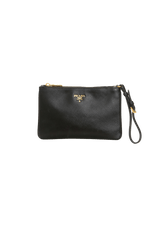 SAFFIANO WRISTLET POUCH