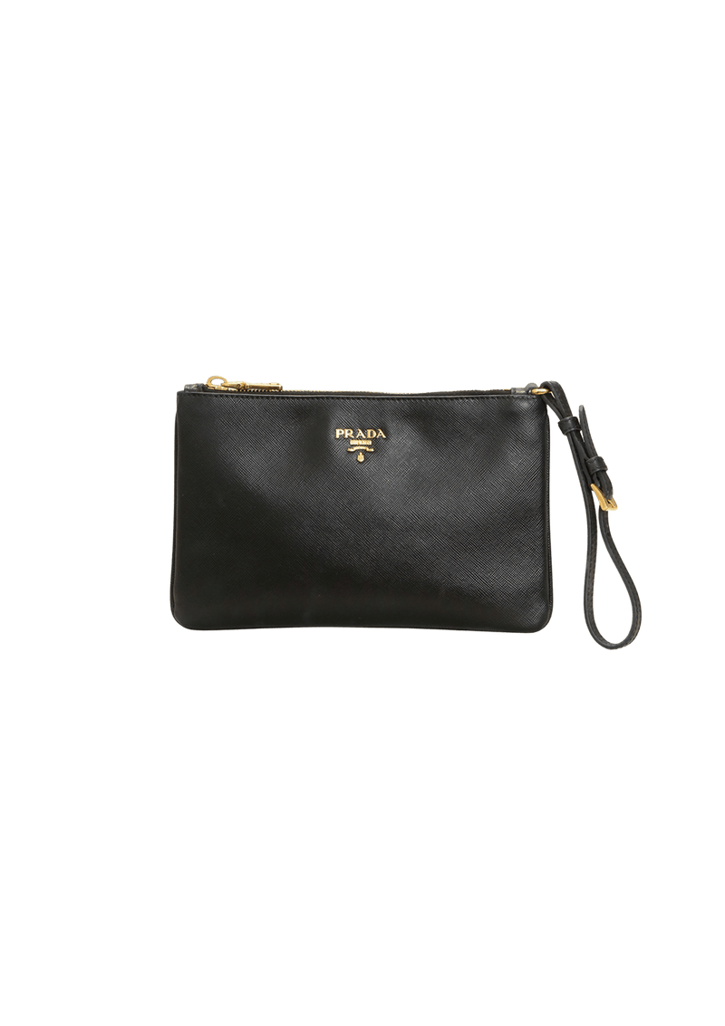 SAFFIANO WRISTLET POUCH