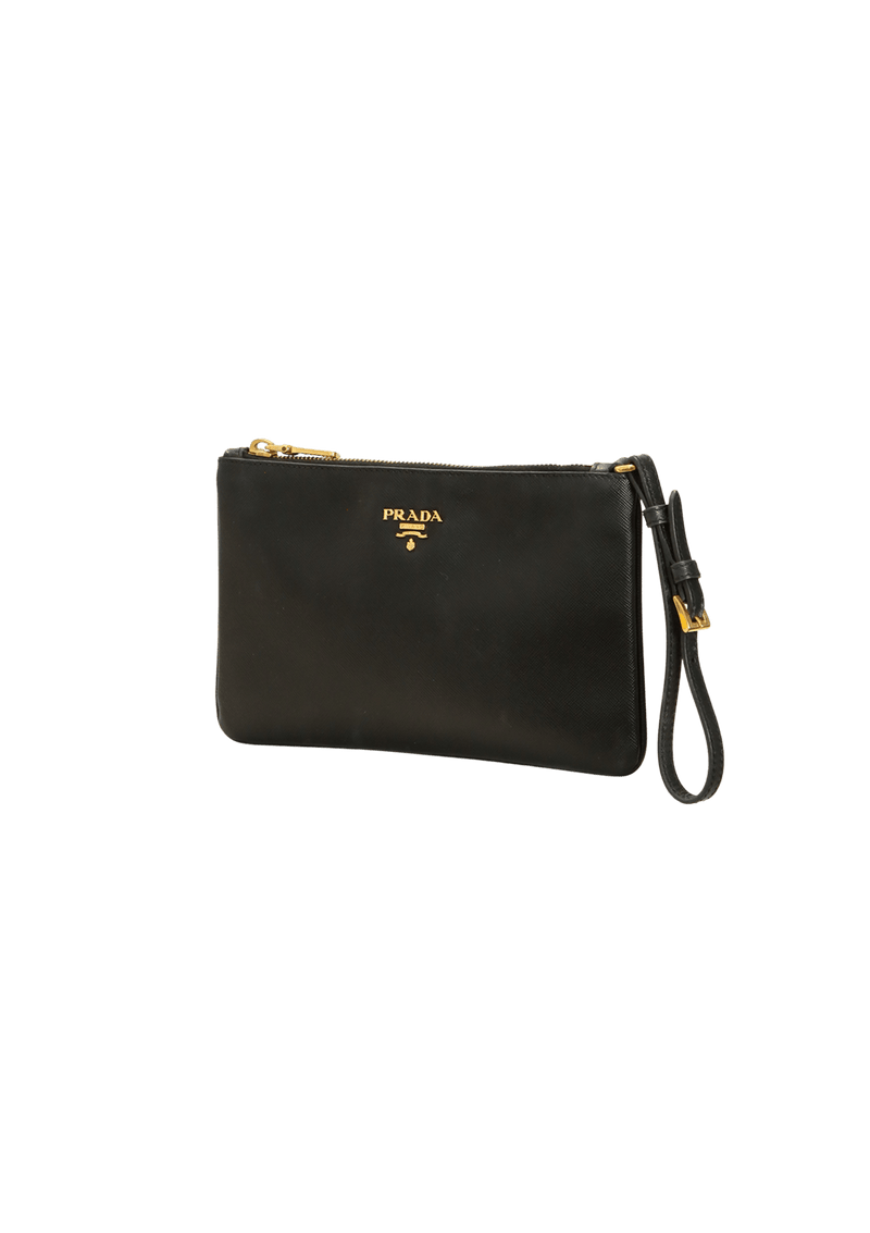 SAFFIANO WRISTLET POUCH