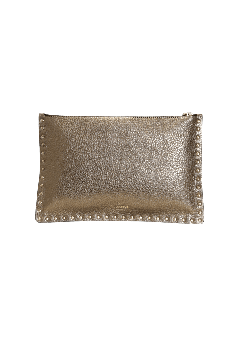 ROCKSTUD LEATHER POUCH