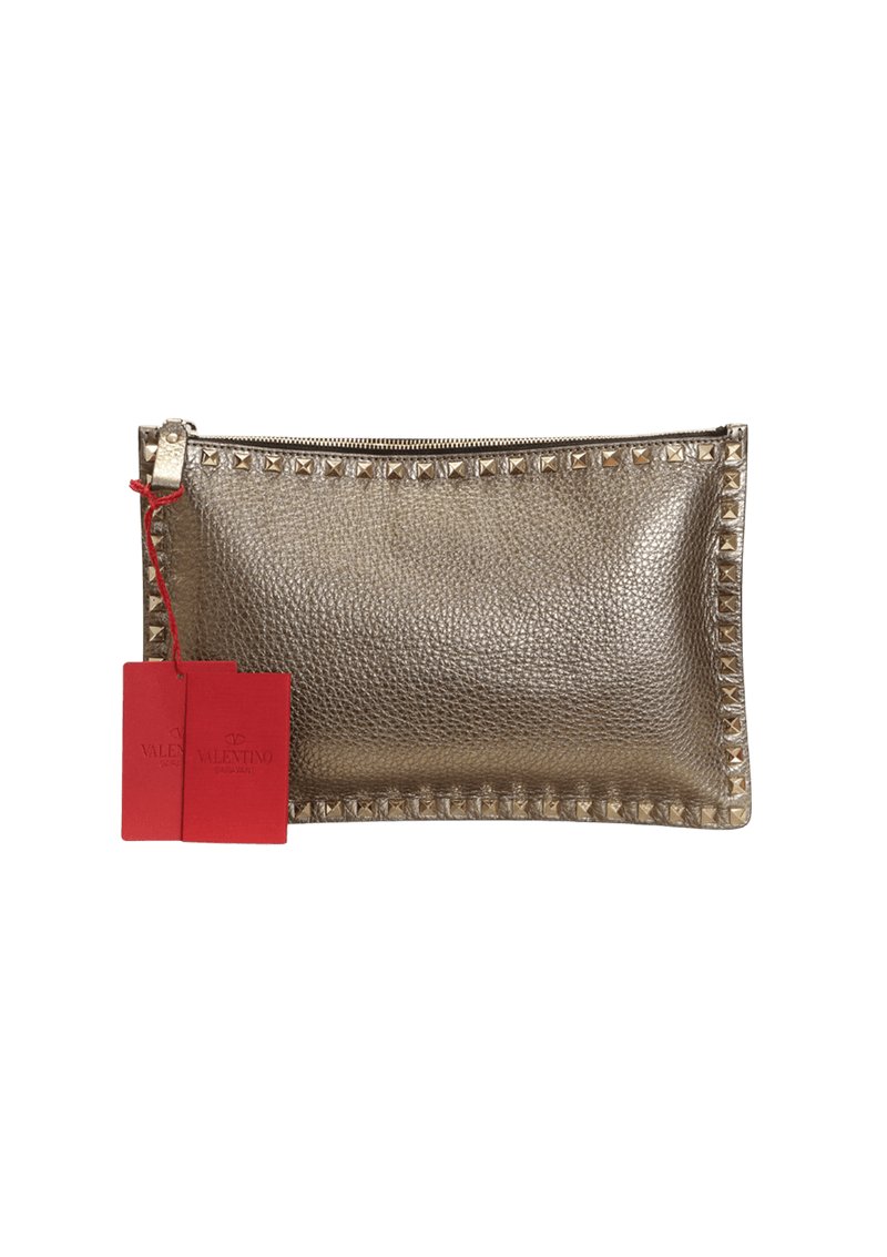 ROCKSTUD LEATHER POUCH