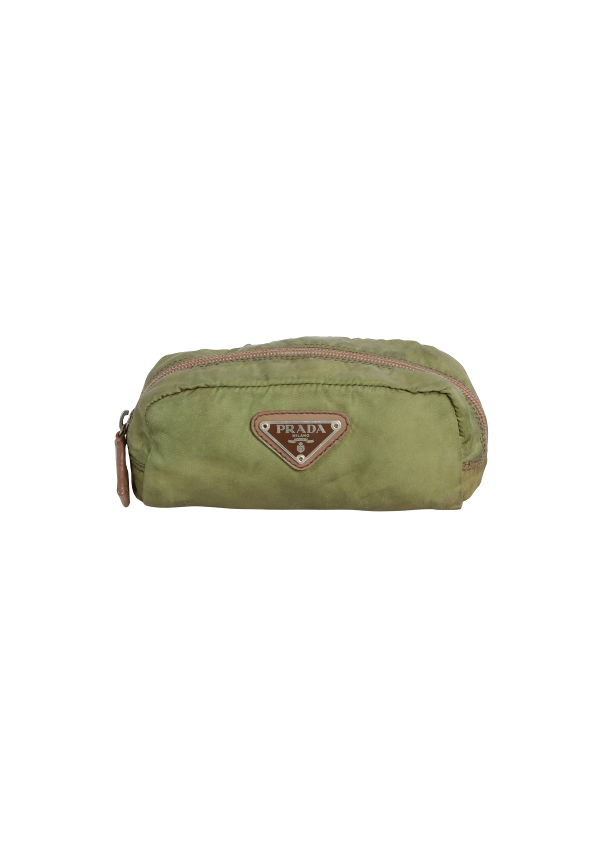 NÉCESSAIRE PRADA MINI RE-NYLON POUCH VERDE ORIGINAL – Gringa