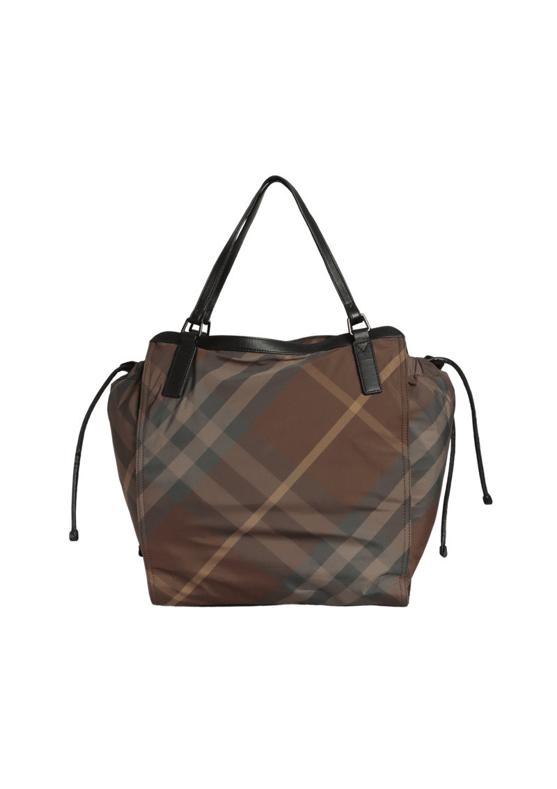 NYLON CHECK BUCKLEIGH TOTE