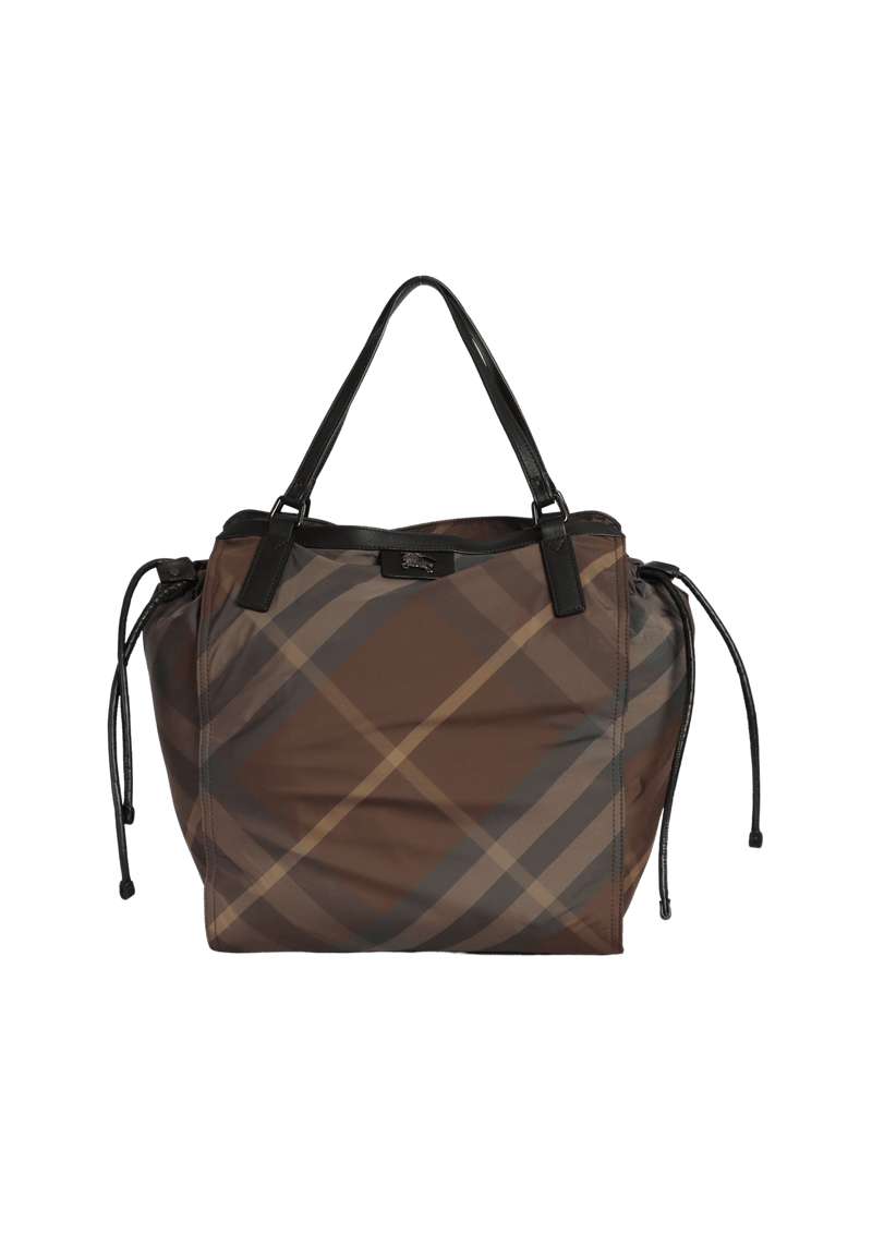 NYLON CHECK BUCKLEIGH TOTE