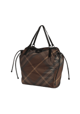 NYLON CHECK BUCKLEIGH TOTE