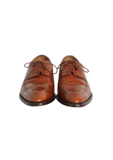 LEATHER BROGUE LACE UPS OXFORDS  42.5