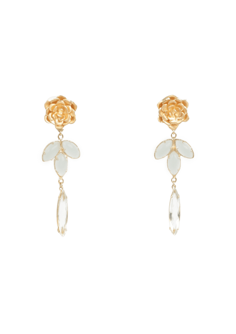 FLOWER PENDANT 18K EARRINGS