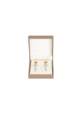 FLOWER PENDANT 18K EARRINGS