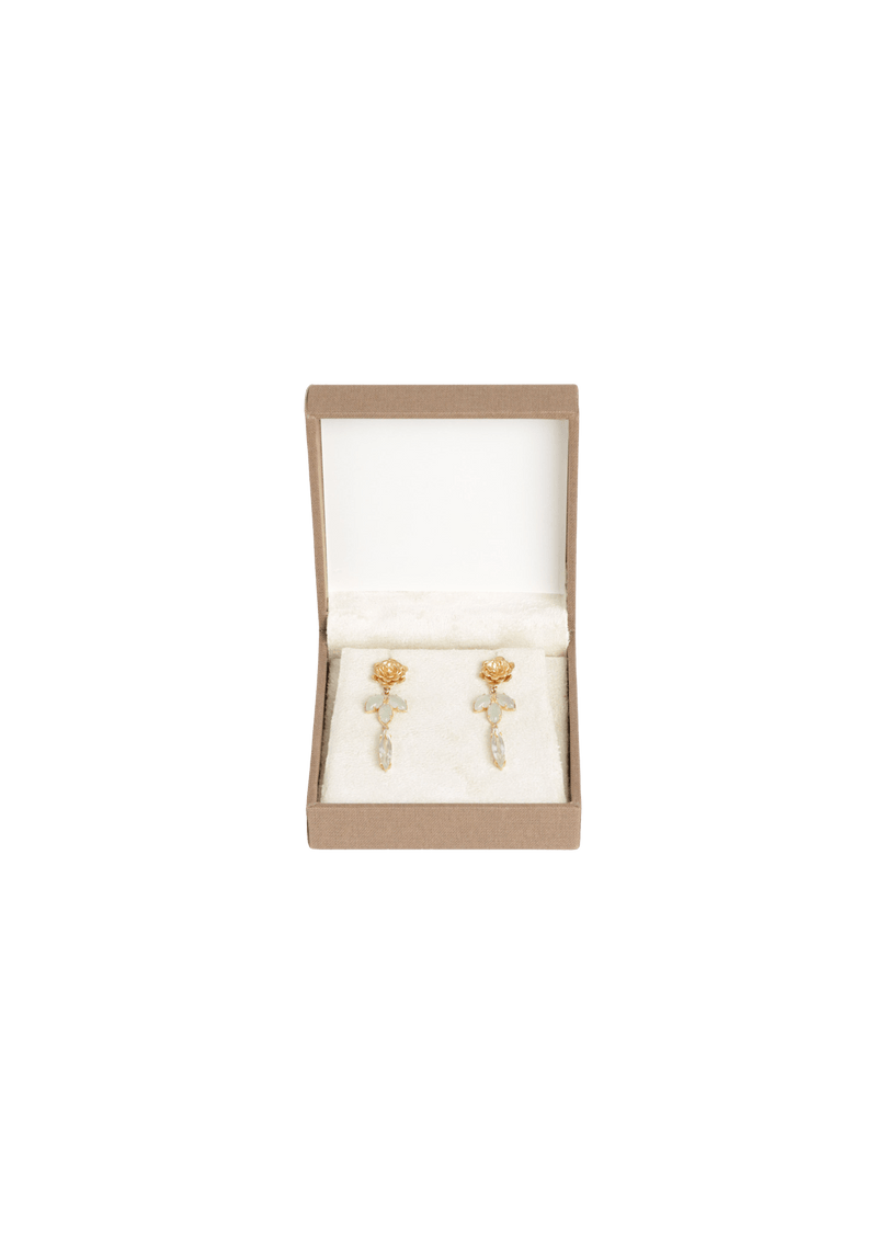 FLOWER PENDANT 18K EARRINGS