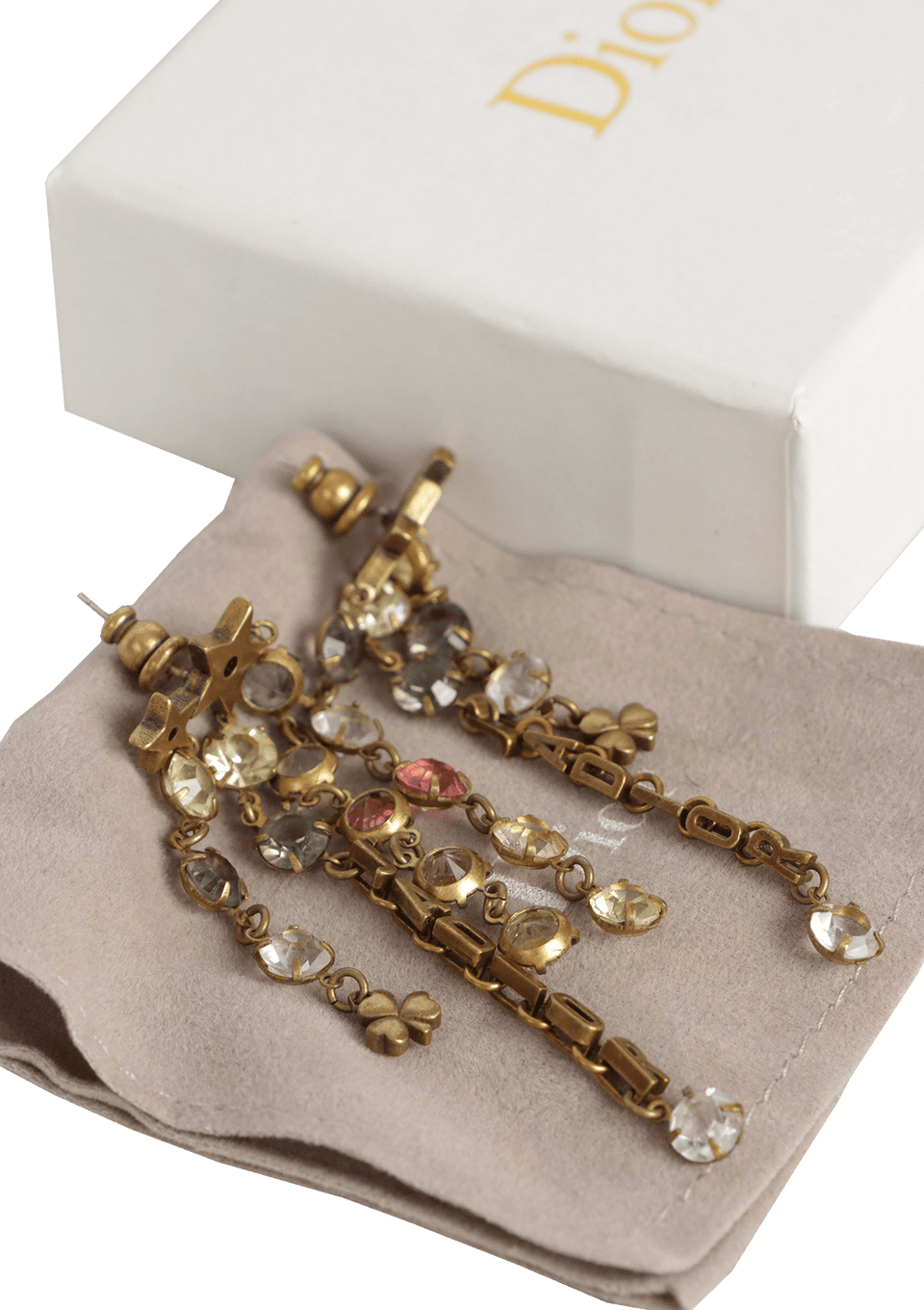 PAR DE BRINCOS CHRISTIAN DIOR J'ADIOR STAR CRYSTAL DROP EARRINGS