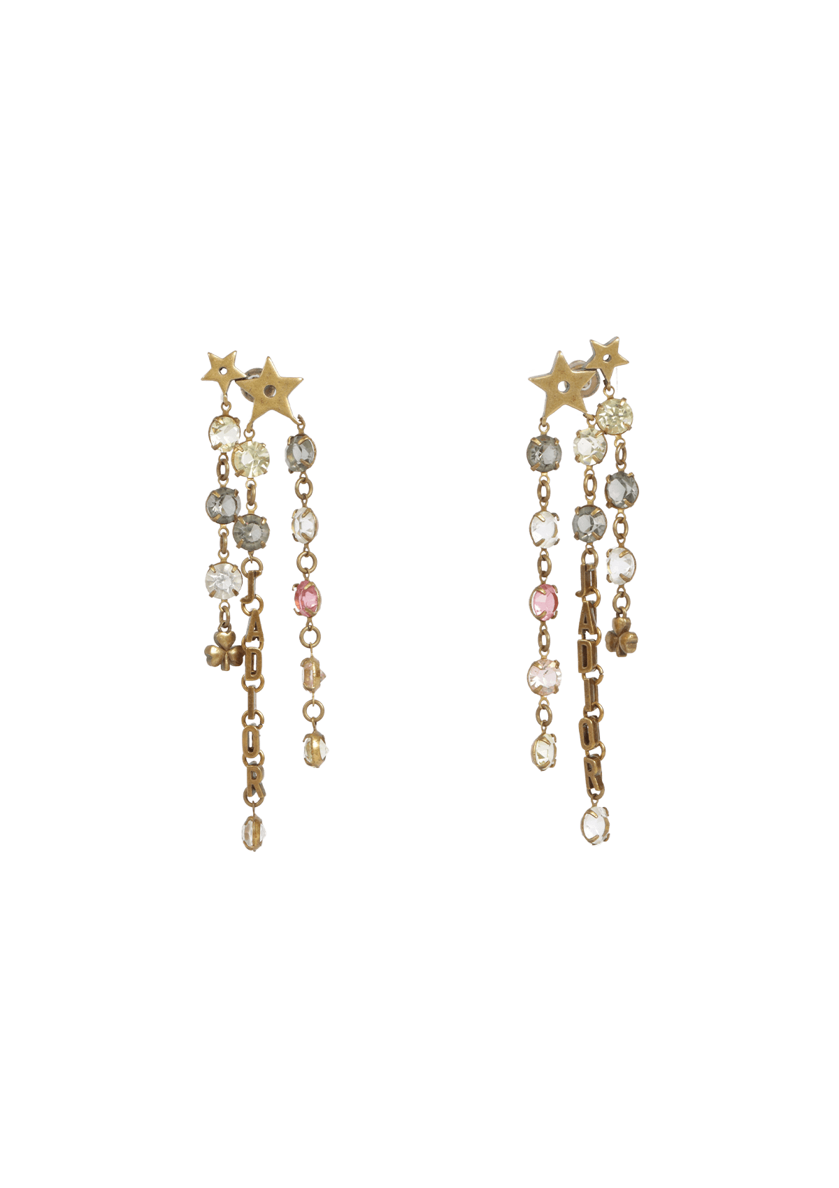 PAR DE BRINCOS CHRISTIAN DIOR J'ADIOR STAR CRYSTAL DROP EARRINGS