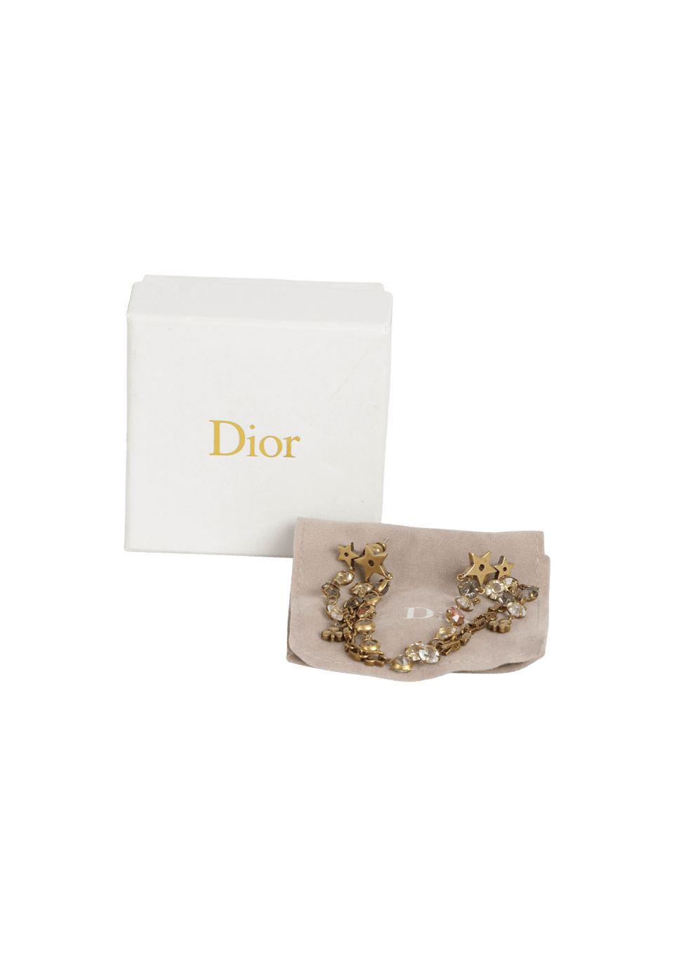 PAR DE BRINCOS CHRISTIAN DIOR J'ADIOR STAR CRYSTAL DROP EARRINGS