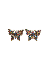 CRYSTAL BUTTERFLY EARRINGS