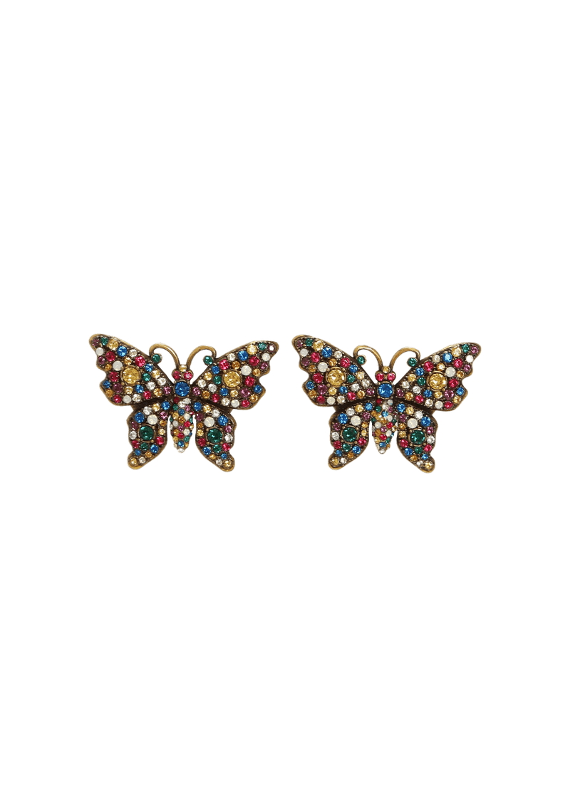 Gucci Flora Horsebit Rose Gold Enamel Ruby Butterfly Flower Earrings at  1stDibs | gucci butterfly earrings, gucci earrings butterfly, butterfly  gucci earrings