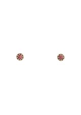 RUBY DIAMOND CIRCLE EARRINGS