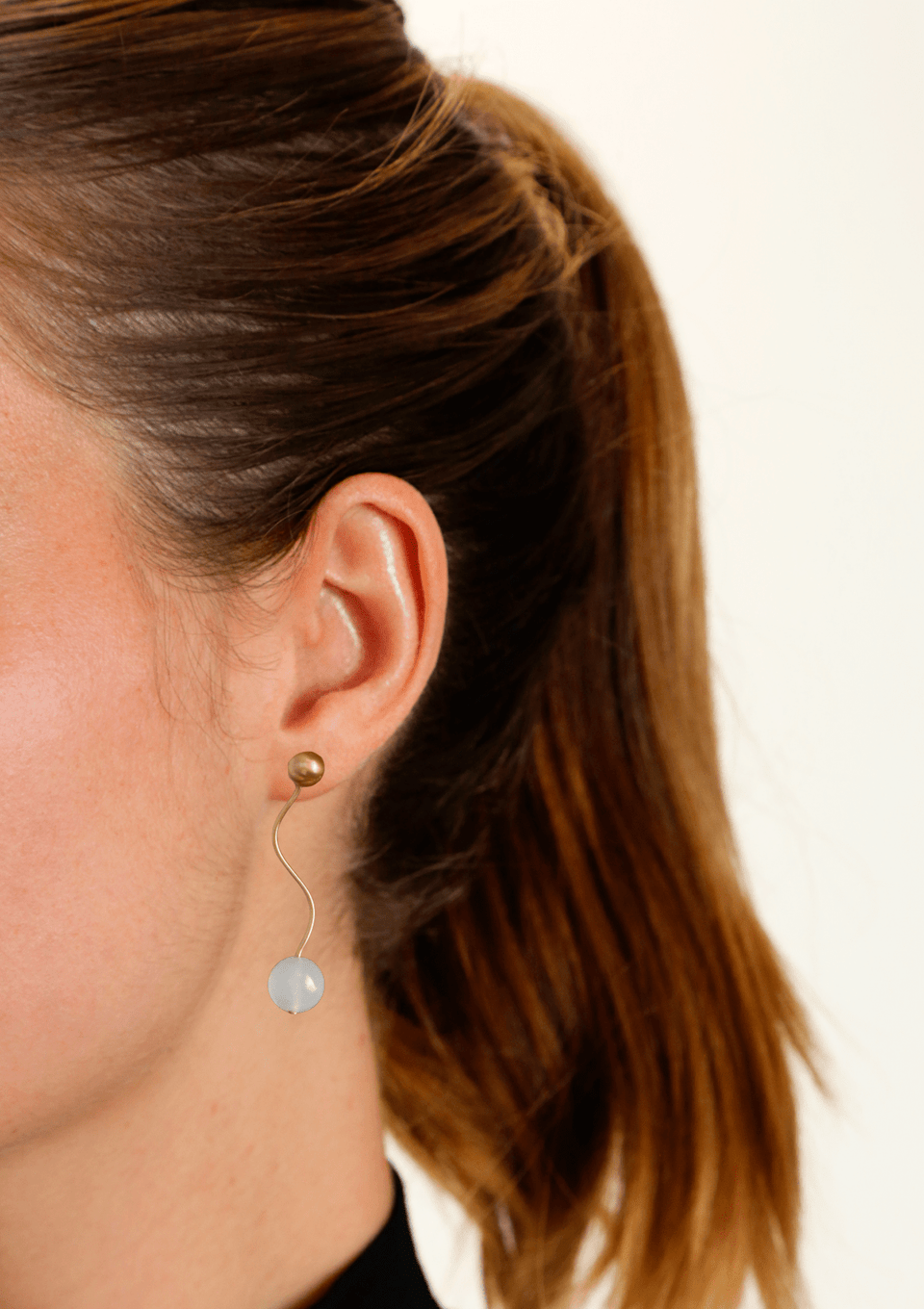 QUARTZ PENDANT 18K EARRING