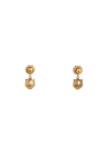 CRYSTAL FELINE HEAD EARRINGS