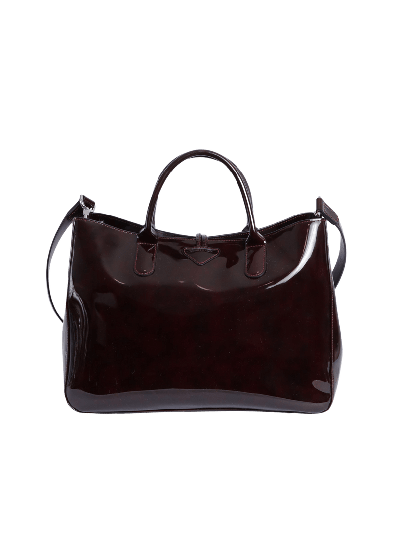 PATENT LEATHER ROSEAU SATCHEL BAG