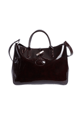 PATENT LEATHER ROSEAU SATCHEL BAG