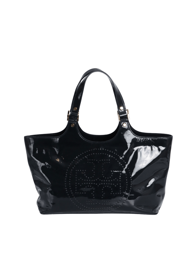 PATENT LEATHER TOTE BAG