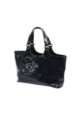 PATENT LEATHER TOTE BAG