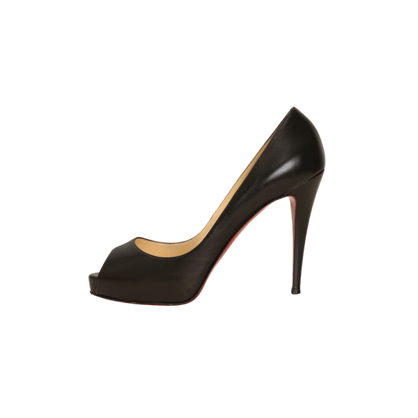 PEEP TOE CHRISTIAN LOUBOUTIN VERY PRIVE 120 PUMPS PRETO 39.5 ORIGINAL –  Gringa