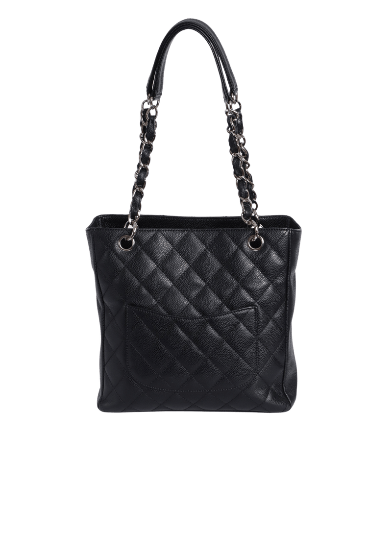 PETITE TIMELESS SHOPPING TOTE CAVIAR