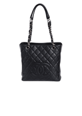 PETITE TIMELESS SHOPPING TOTE CAVIAR