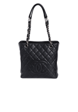 PETITE TIMELESS SHOPPING TOTE CAVIAR