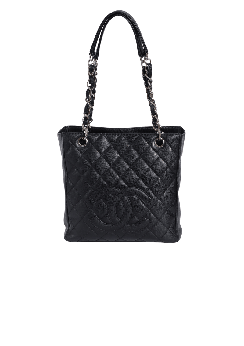 PETITE TIMELESS SHOPPING TOTE CAVIAR