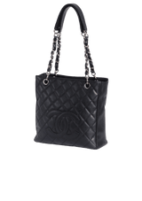 PETITE TIMELESS SHOPPING TOTE CAVIAR