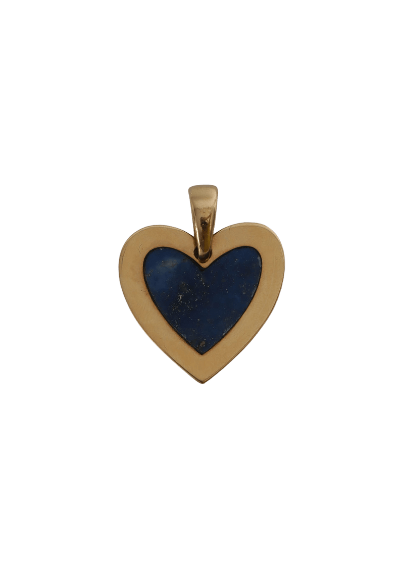 VINTAGE LAZULI HEART 18K PENDANT