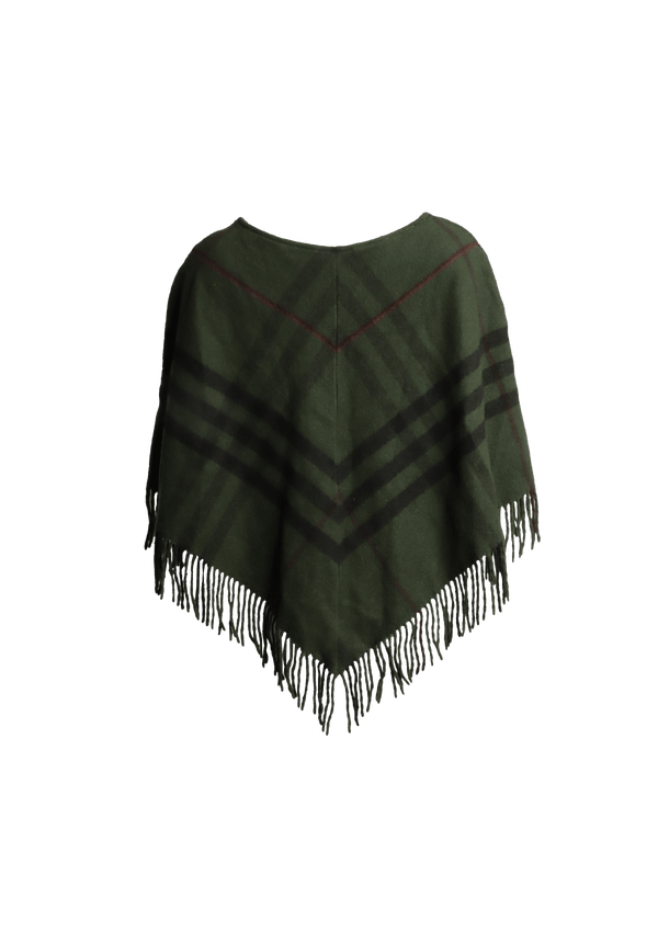 NOVA CHECK WOOL PONCHO P