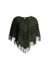 NOVA CHECK WOOL PONCHO P