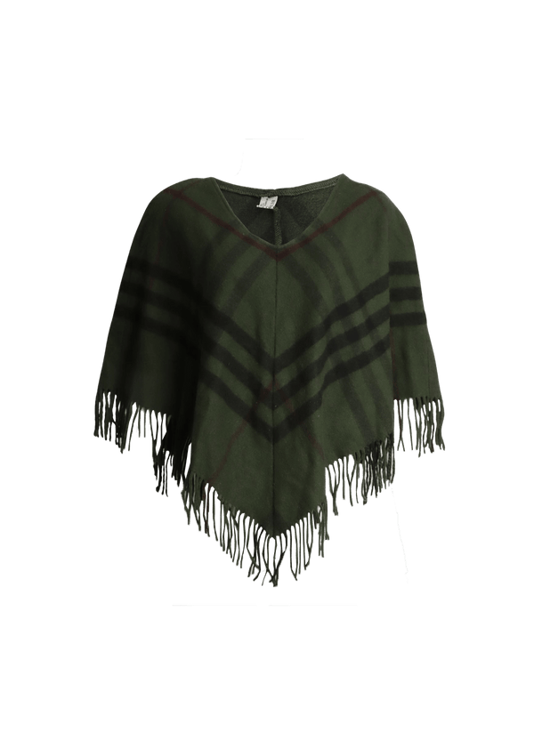 NOVA CHECK WOOL PONCHO P