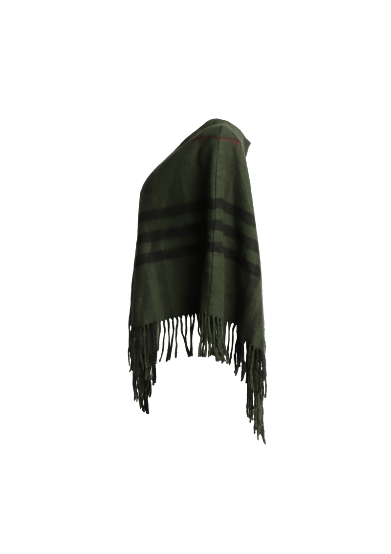 NOVA CHECK WOOL PONCHO P